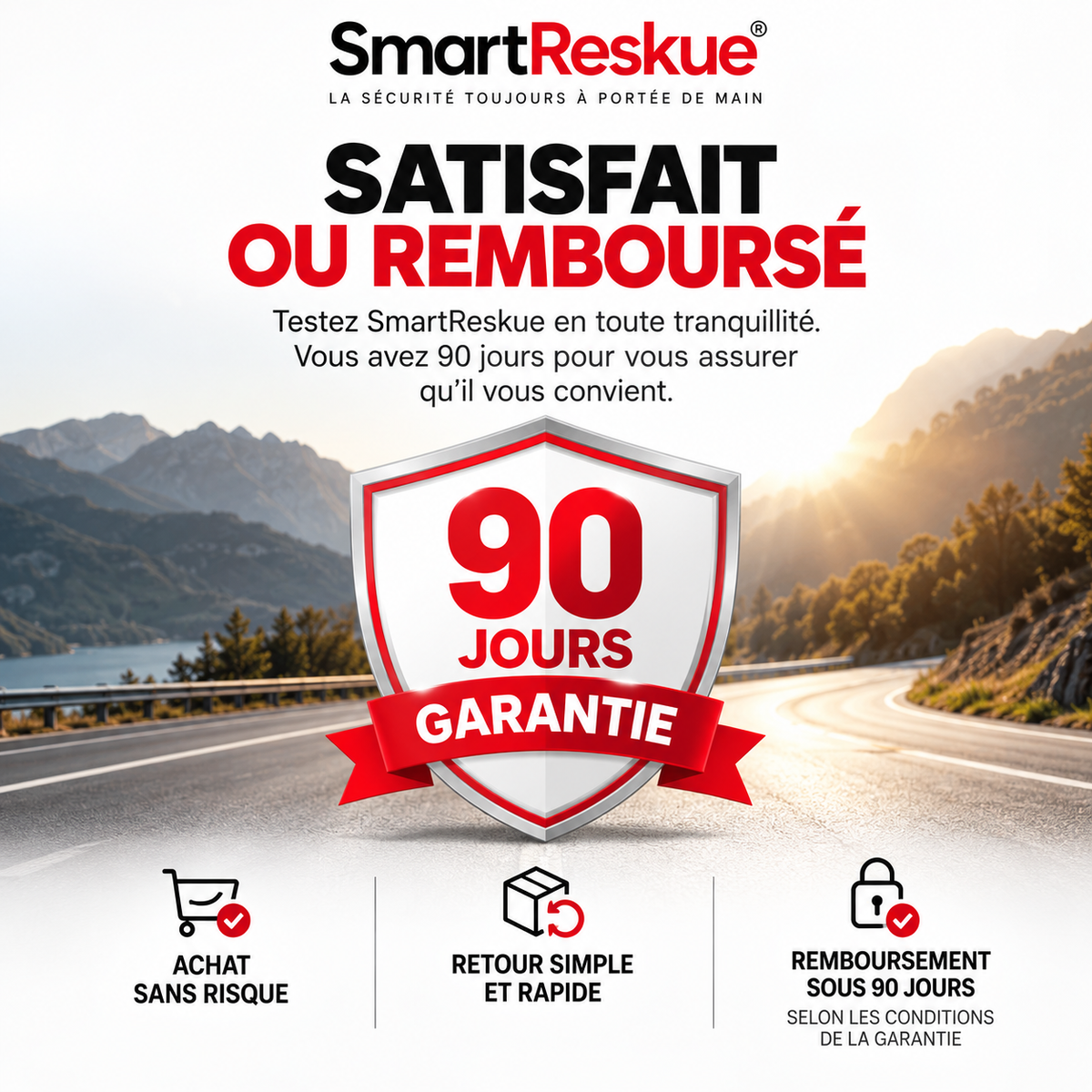 SmartReskue® - Brise vitre & coupe ceinture 2-en-1