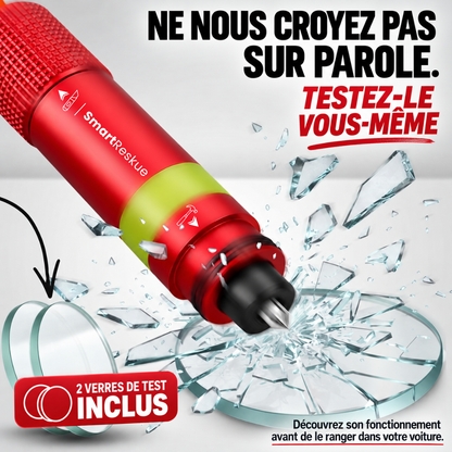 SmartReskue® - Brise vitre & coupe ceinture 2-en-1